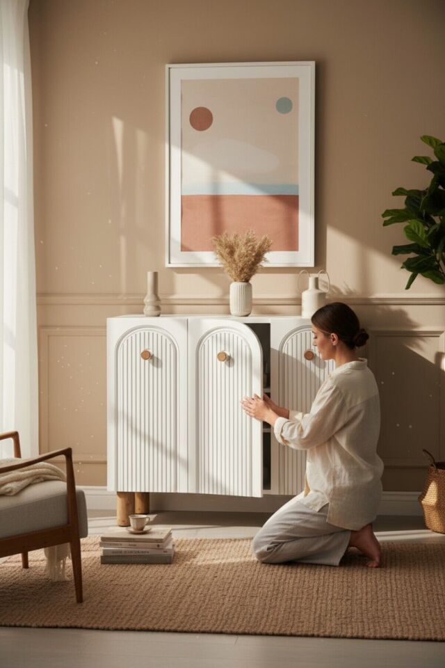 Bohem 90 cm 3 Kapaklı Ayakkabılık – MDF Mebran Kapaklı Beyaz Dolap | Vestiyer | Portmanto