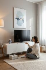 Model Vera 180 cm Beyaz 3 Kapaklı TV Ünitesi – Modern TV Sehpası | Televizyon Konsolu