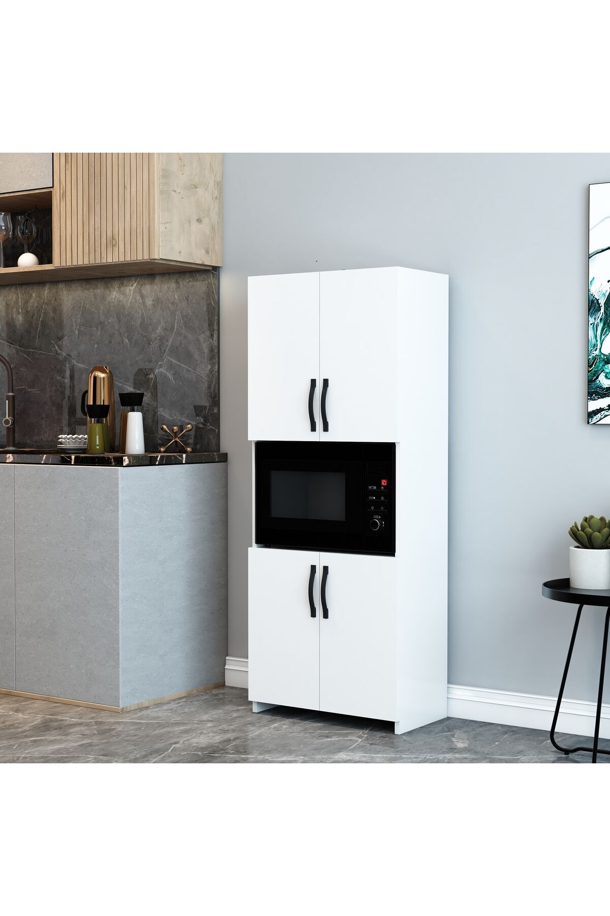 150 cm Mikrodalga – Fırın Dolabı | Çok Amaçlı Mutfak Dolabı | Fonksiyonel Saklama Dolabı