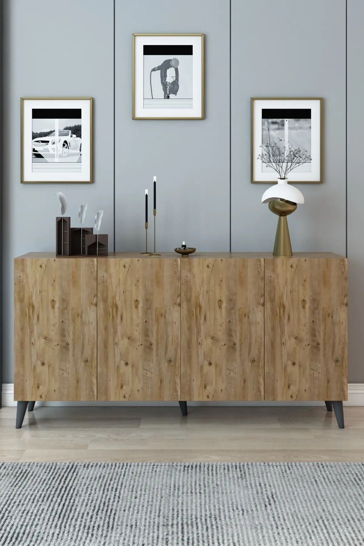 Paris 150 cm 4 Kapaklı Konsol – Modern Suntalam Konsol | Şık ve Fonksiyonel Depolama Dolabı