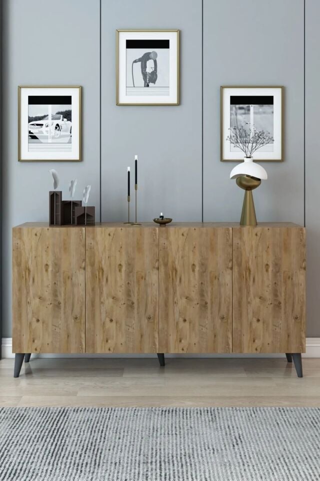 Paris 150 cm 4 Kapaklı Konsol – Modern Suntalam Konsol | Şık ve Fonksiyonel Depolama Dolabı