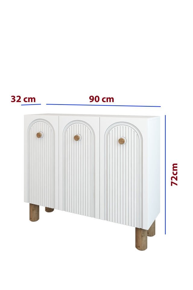 Bohem Model 3 Kapaklı Kahve Köşesi Standı - MDF Membran Kapak | 90 cm Kahve İstasyonu